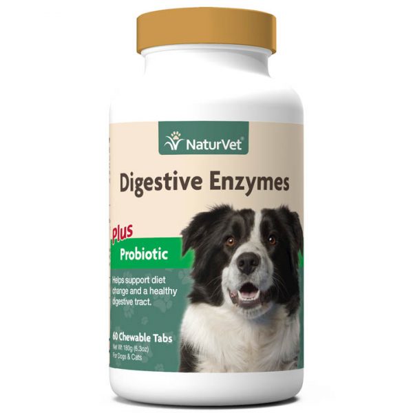 NaturVet Digestive Enzymes Plus Probiotic Tablets