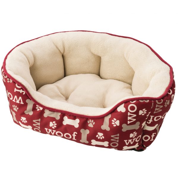 SZ SCALLOP STEP IN BED "WOOF" BURGUNDY