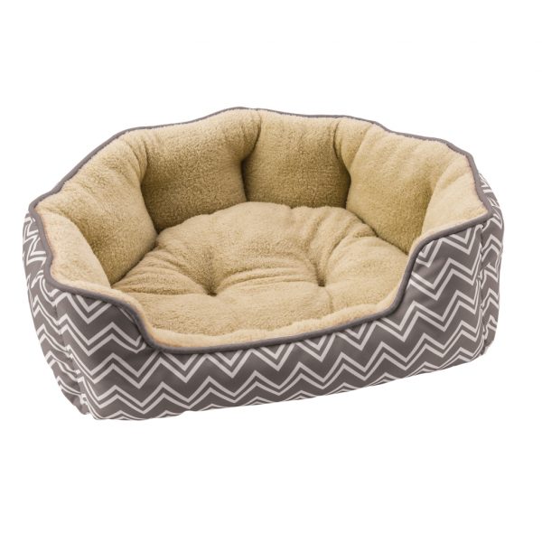 SCALLOP STEP IN BED CHEVRON GRAY