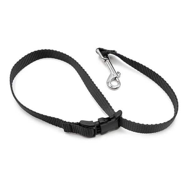 Adjustable Nylon Dog Grooming Loop, Black, 5/8" x 18"
