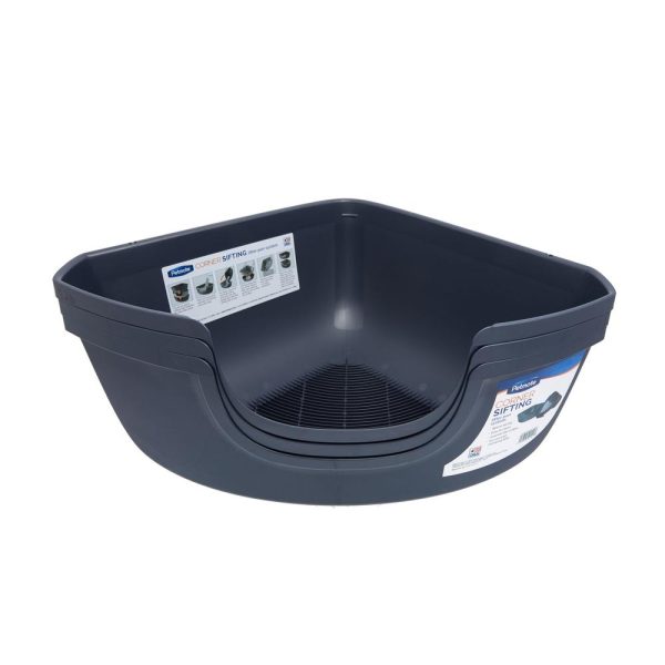 PETMATE CORNER SIFTING LITTER PAN