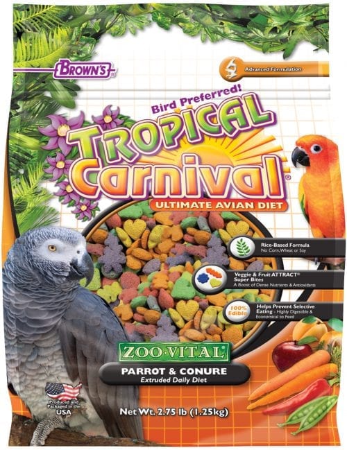 Parrot & Conure Food (Tropical Carnival Extruded)