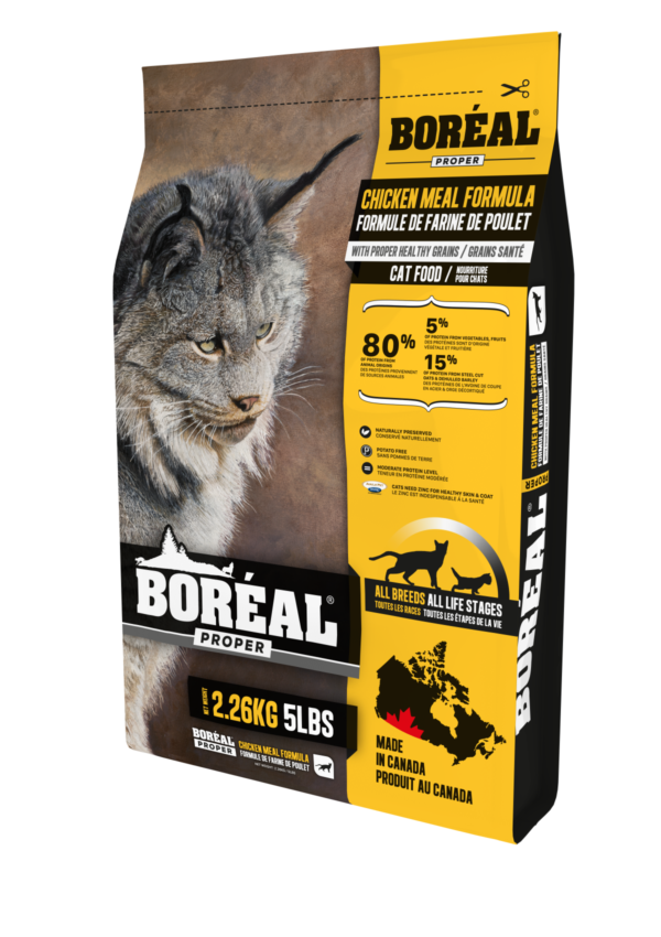 "Boréal Proper Cat, Chicken All Breed All Life Stages Meat Meal"