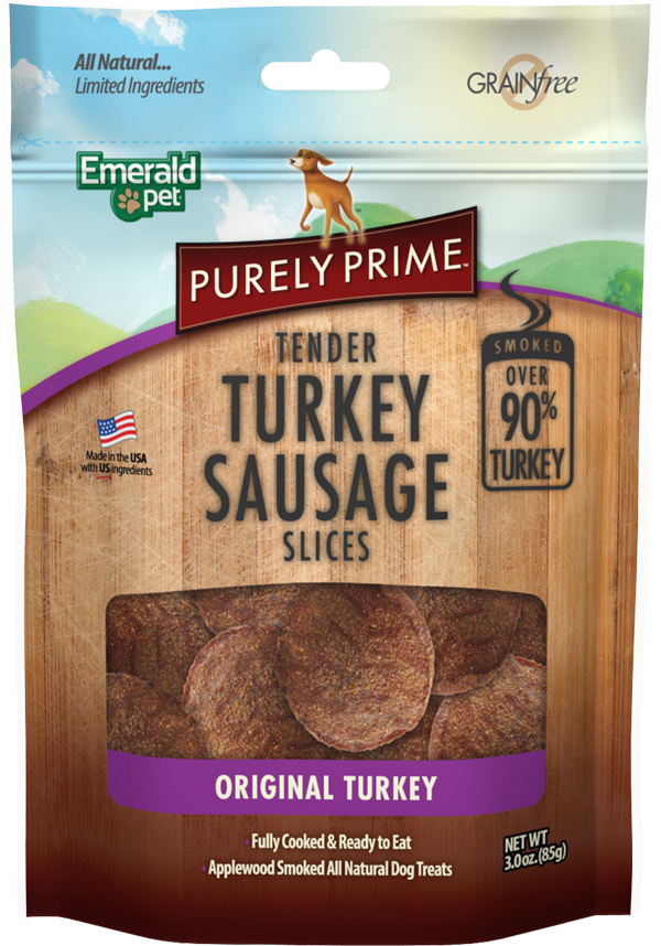 Emerald Pet Purely Prime Tender Turkey Sausage Slices