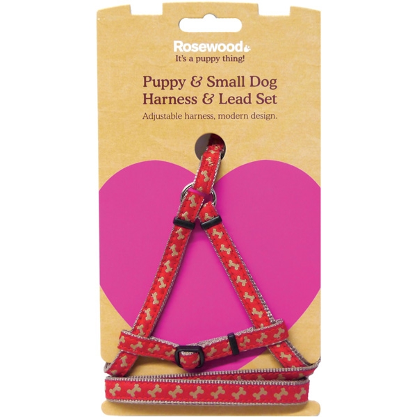 Rosewood Puppy/Small Dog Harness & Lead Set
