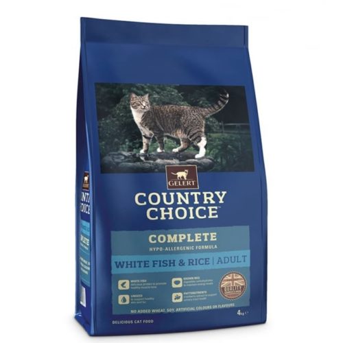 GELERT COUNTRY CHOICE WHITE FISH & RICE DRY CAT FOOD