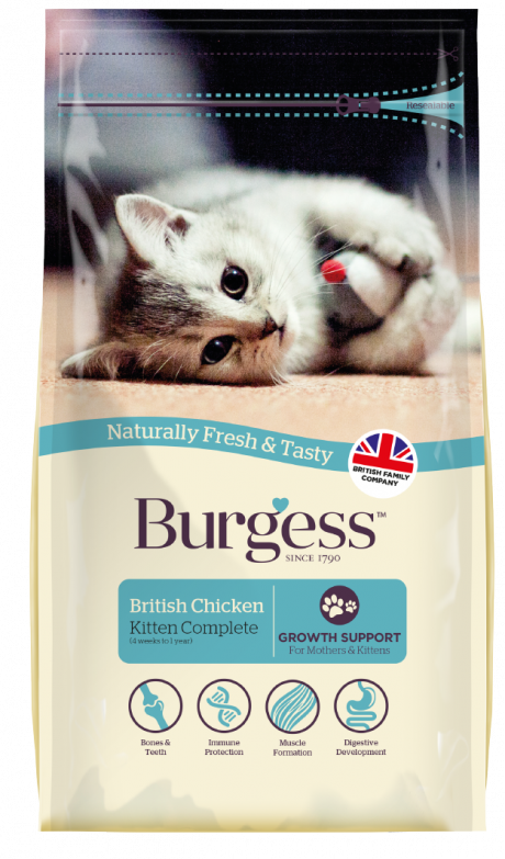 Burgess Kitten Food Complete with British Chicken