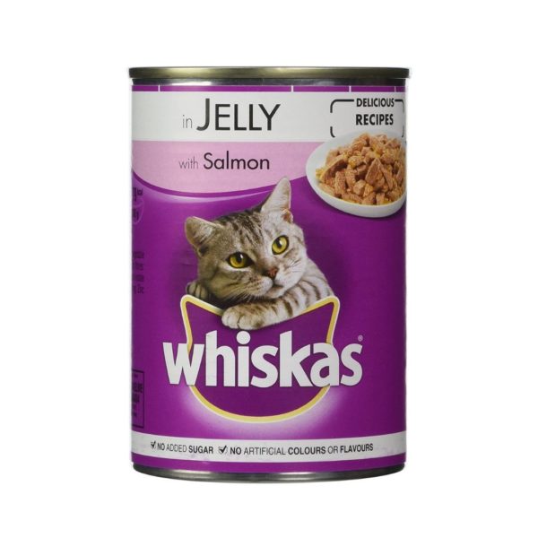 WHISKAS® 1+ Can with Salmon in Jelly 390g