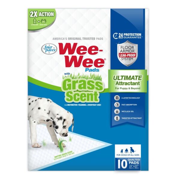 Wee-Wee Dog Pee Pads With Grass Scent