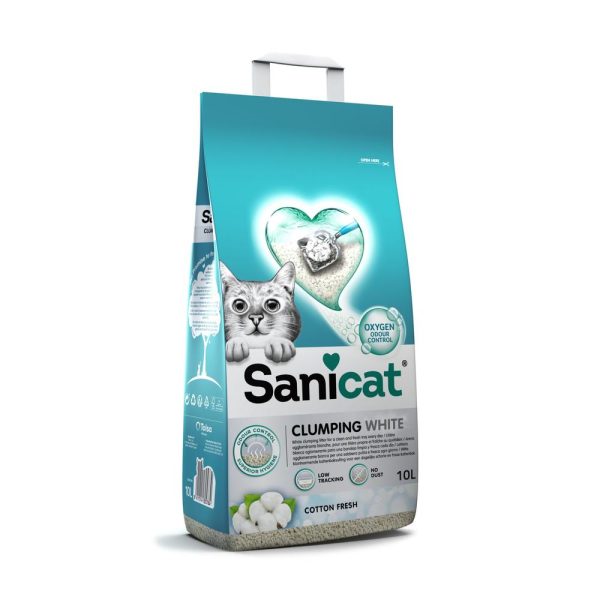 SANICAT CLUMPING WHITE COTTON