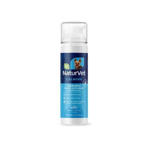 NaturVet Lickable Calming with Melatonin Dog Liquid Bottle 6.4 oz